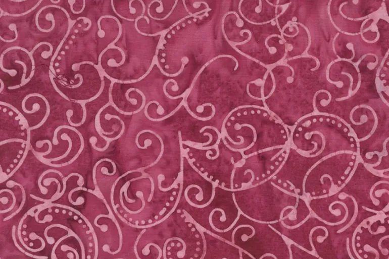French Rose Batiks Circles in Carnation Pink