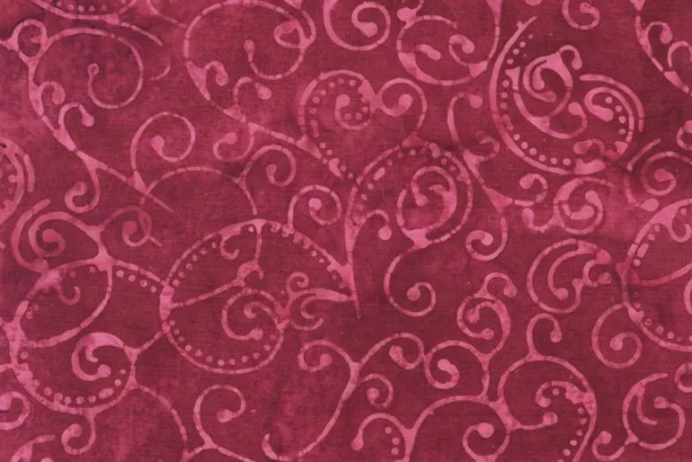 French Rose Batiks Circles in Carnation Pink