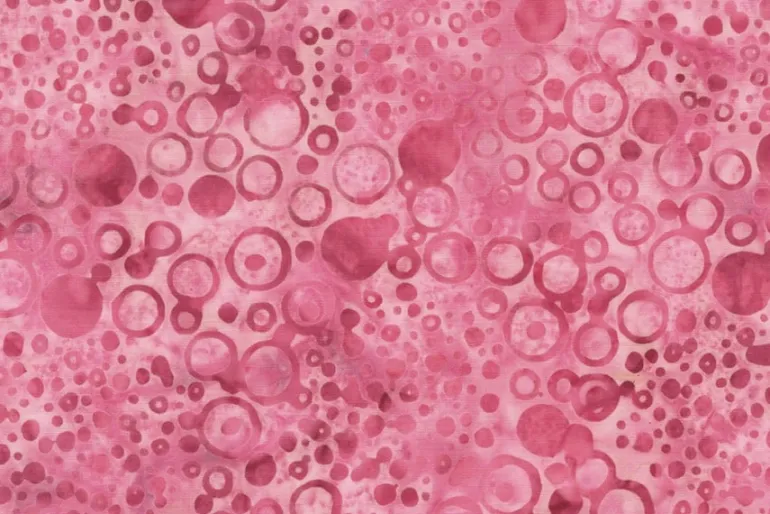 French Rose Batiks Spirals in Pink
