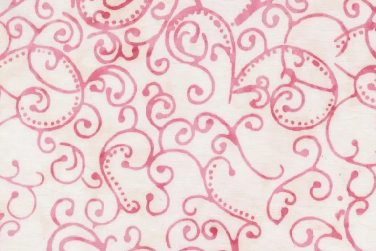French Rose Batiks Spirals in Pink