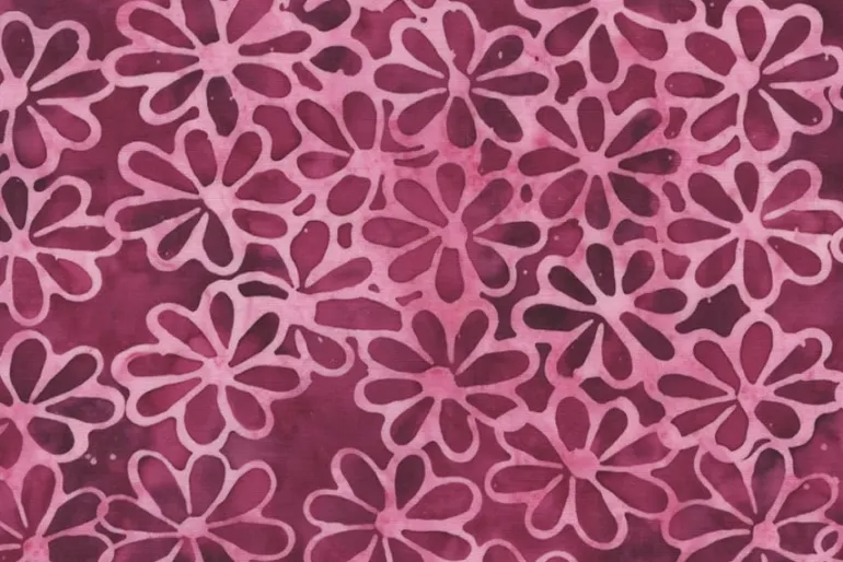 French Rose Batiks Spirals in Jam Pink