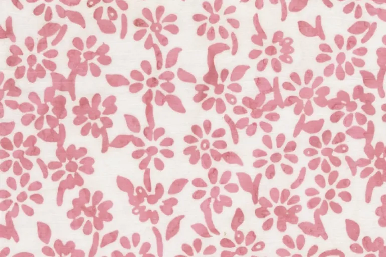 French Rose Batiks Spirals in Ruby