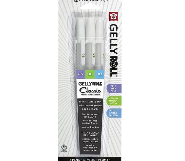 Gelly Roll Classic White – 3 Piece