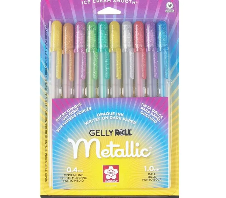 Gelly Roll Metallic Pen Set – 10 Piece