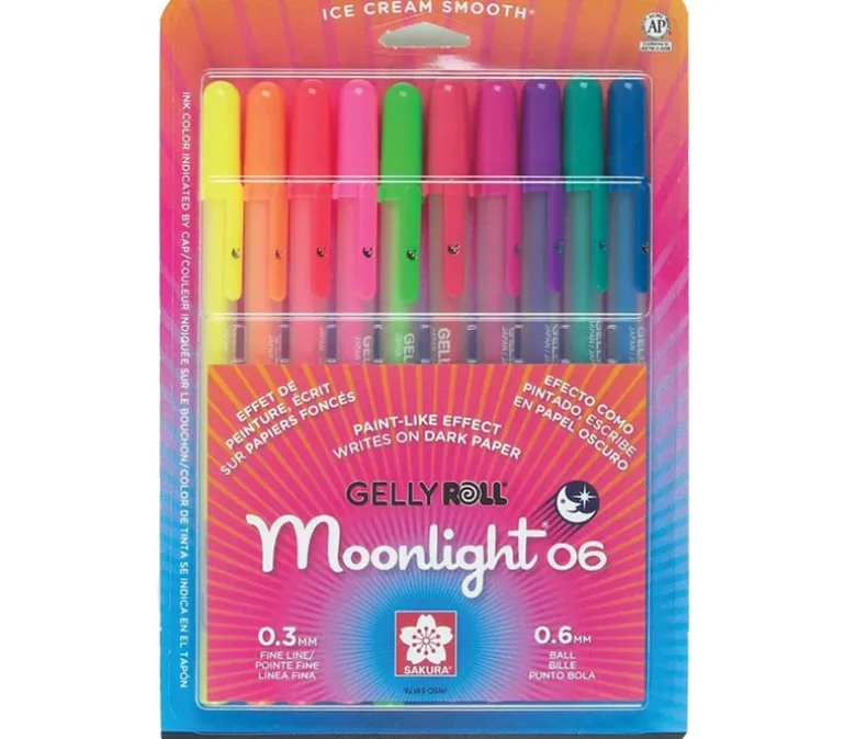 Gelly Roll Pen Set – 10 Piece – Bright Moonlight