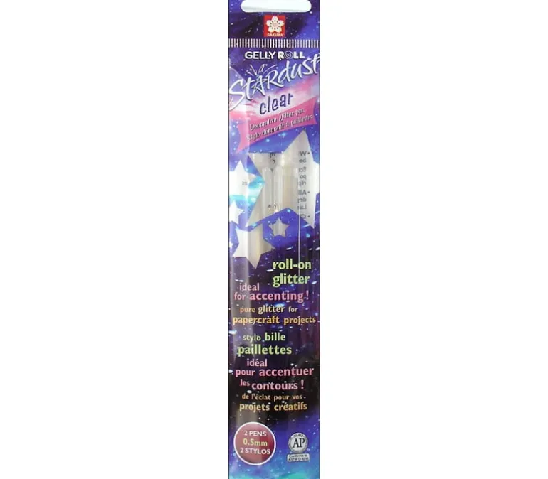 Gelly Roll Pen Stardust – 2 Piece – Clear