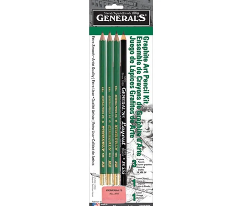 General Pencil Graphite Drawing Pencil Set – 5 Piece