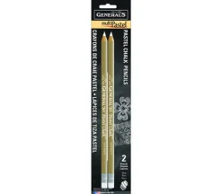 General Pencil Multipastel Chalk Pastel Pencils – White – 2 Piece