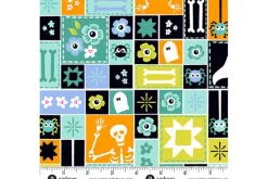 Ghostly Garden Bitty Gingham Orange and White