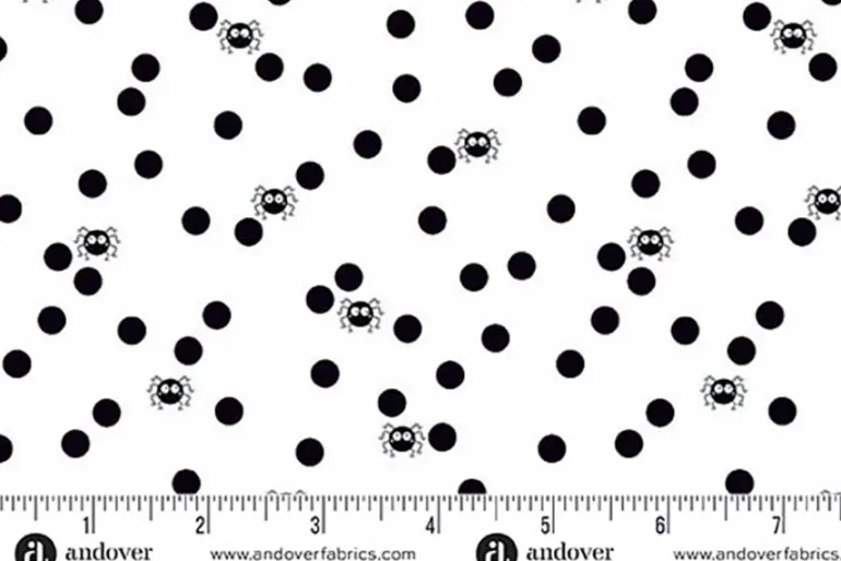 Ghostly Garden Bitty Gingham Black and White