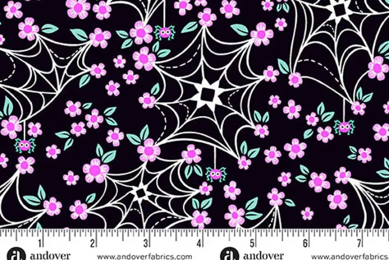 Ghostly Garden Bitty Gingham Black and White