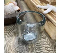 Glass Candle Holder – Smokey