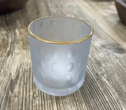 Glass Candle Holder – White