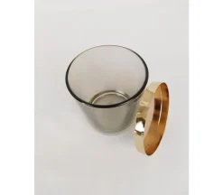 Glass Canister with Gold Lid – Large