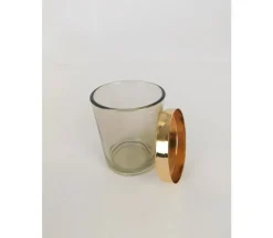 Glass Canister with Gold Lid – Small