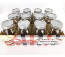 Glass Canning Jar – Quart – 32-ounce – 12 Piece