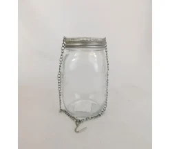 Glass Jar with Chain