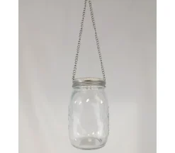 Glass Jar with Chain