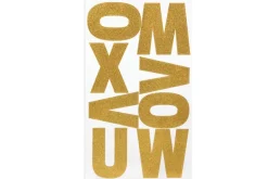 Glitter Alphabet Sticker Sheet – 2″ – Gold
