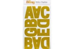 Glitter Alphabet Sticker Sheet – 2″ – Gold
