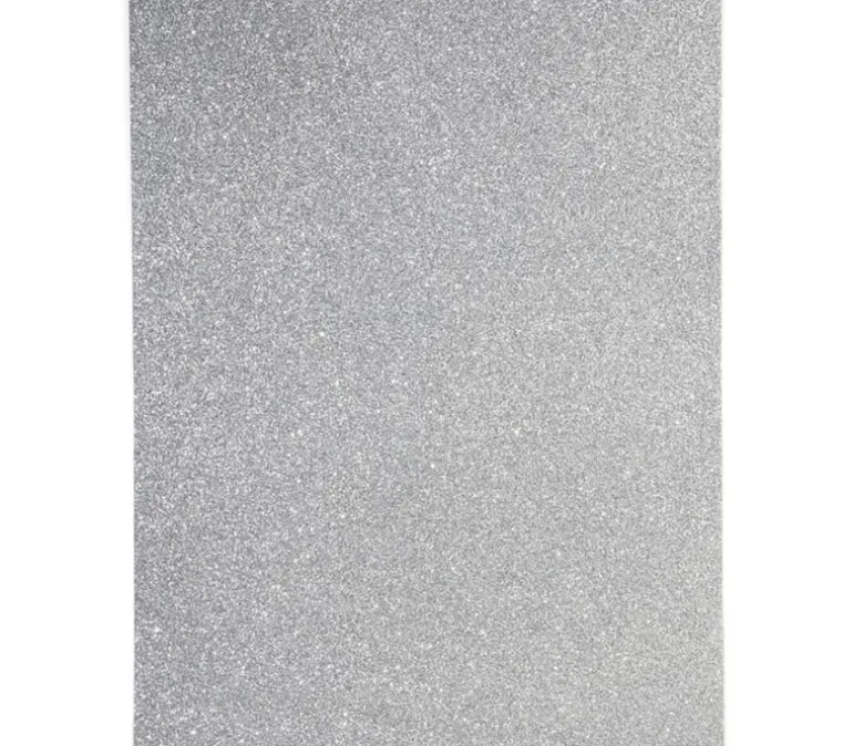 Glitter Craft Foam Sheet Silver – 2mm 9-inches by 12-inches