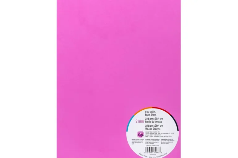 Glitter Foam Sheet – 2mm 9″X12″ – Bright Pink