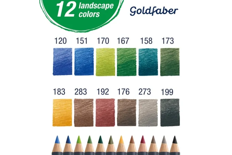Goldfaber Color Pencils – 12ct Basic Colors Set
