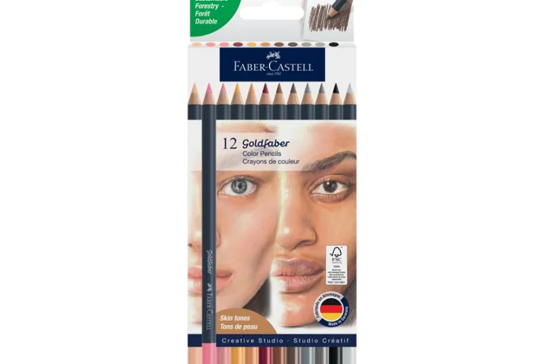 Goldfaber Color Pencils – 12ct Skin Tones Set