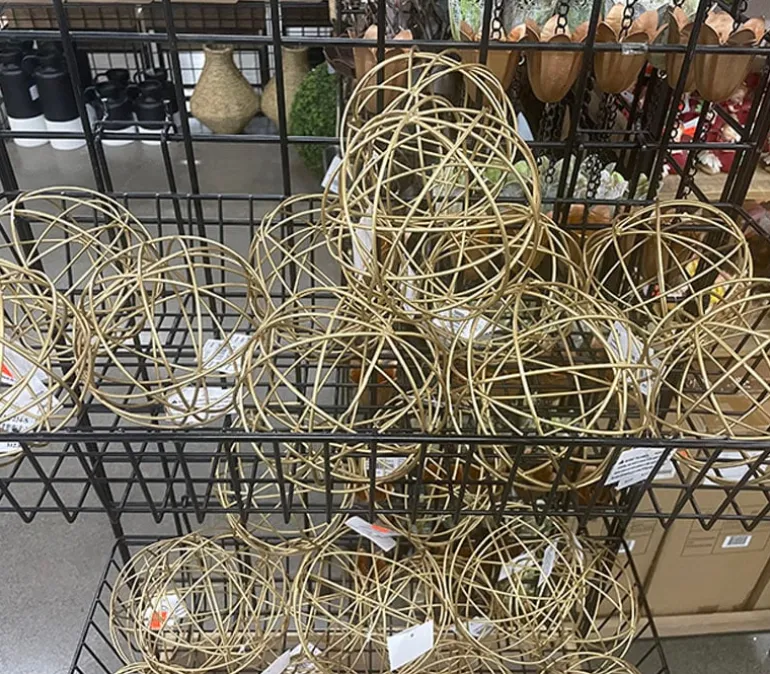 Gold Metal Wire Ball – Large