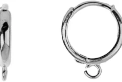 Gold Rectangular Huggie Hoop Earrings, 15×19.5mm, 4 Pieces
