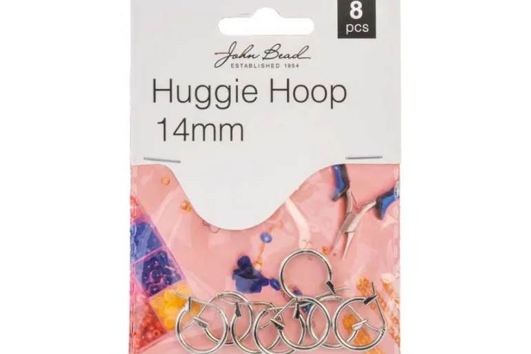 Gold Rectangular Huggie Hoop Earrings, 15×19.5mm, 4 Pieces