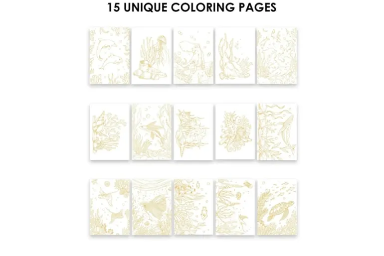 Grabie Watercolor Coloring Book – Ocean