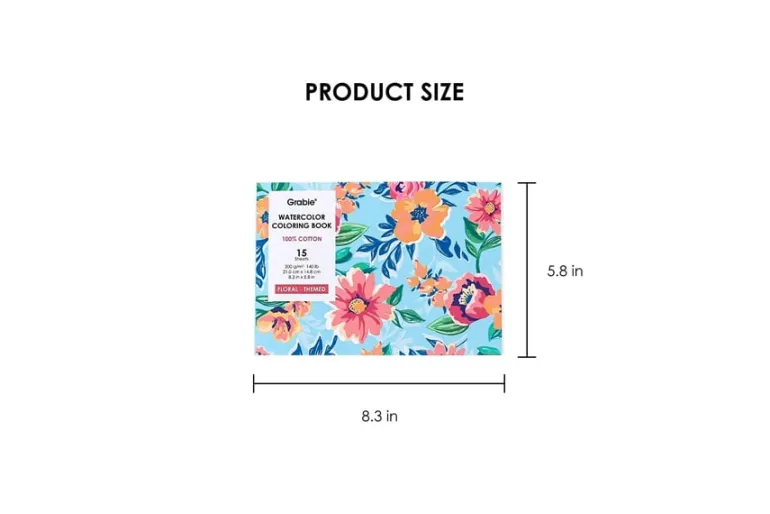 Grabie Watercolor Coloring Book – Floral