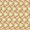 Graceful Cranes Hexie in Pearl Pink with Gold Metallic Highlight