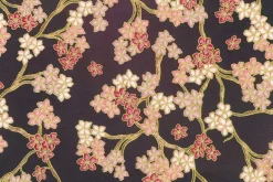 Graceful Cranes Ruffle on Moss with Gold Metallic Highlight