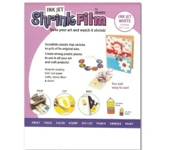 Grafix Shrink Film Inkjet  – White – 8-1/2-inch x 11-inch – 6 Piece