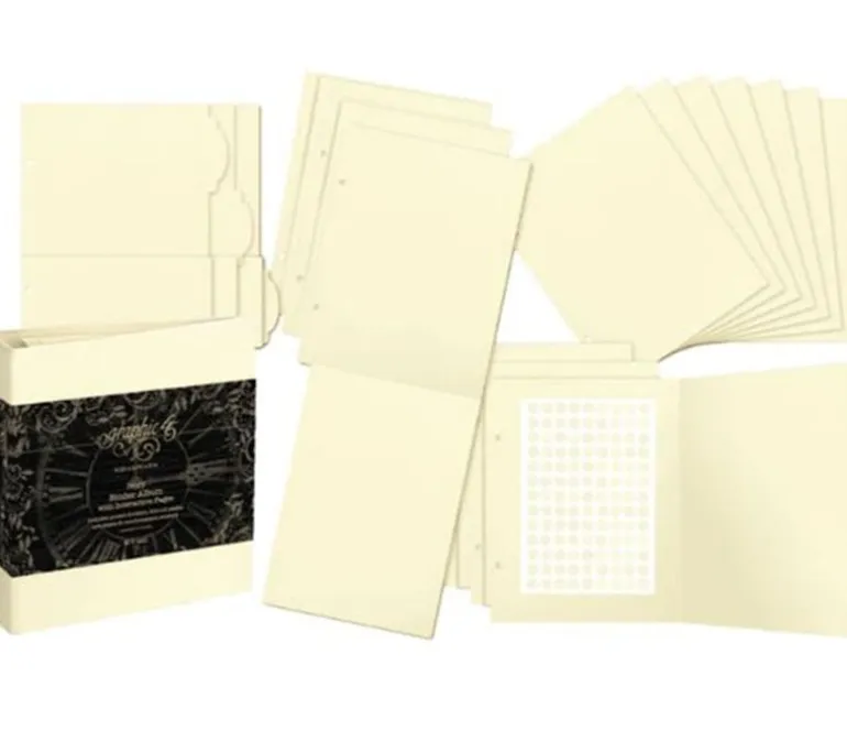 Graphic45 Binder Album with Interactive Pages – Ivory