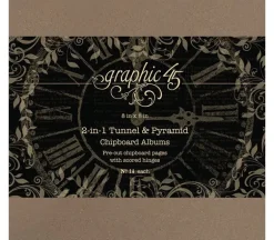 Graphic 45 Staples Chipboard Album – 8×8 2 In 1 Tunnel & Pyramid
