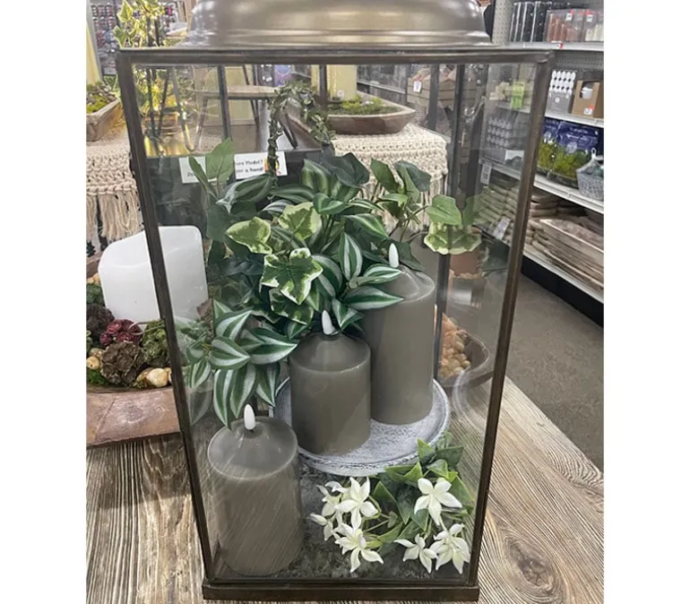 Gray Flameless Real Wax Pillar Set – 3 Piece