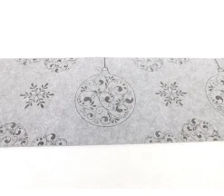 Grey/Ornaments Felt Table Runner – 47-inch