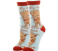 Hair Dont Care Cow Socks – Womans