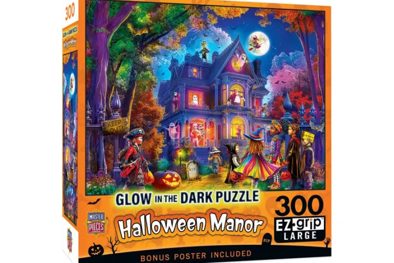 Halloween Manor 300-Piece Glow-in-the-Dark EZ Grip Puzzle