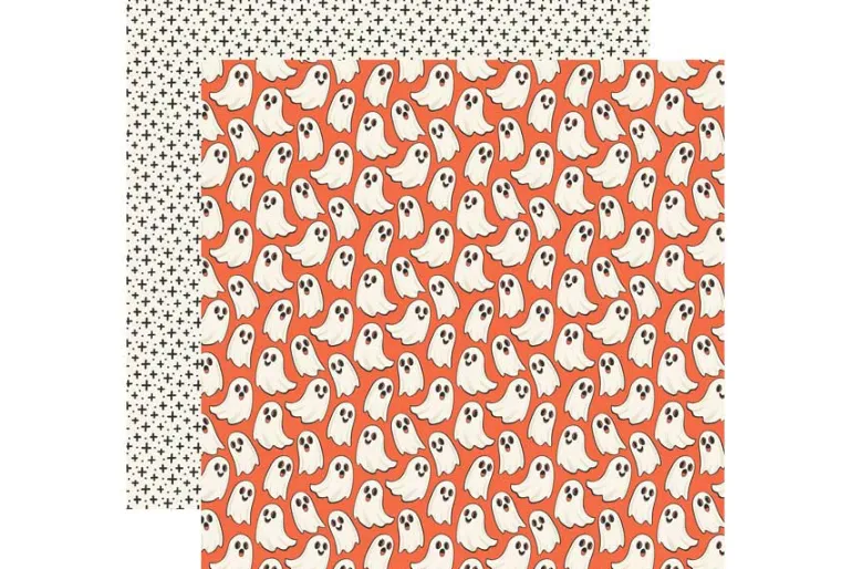 Halloween Parade Bone Chilling Faces 12×12 Patterned Paper