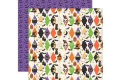 Halloween Parade Bone Chilling Faces 12×12 Patterned Paper