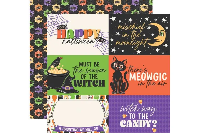Halloween Parade Bone Chilling Faces 12×12 Patterned Paper