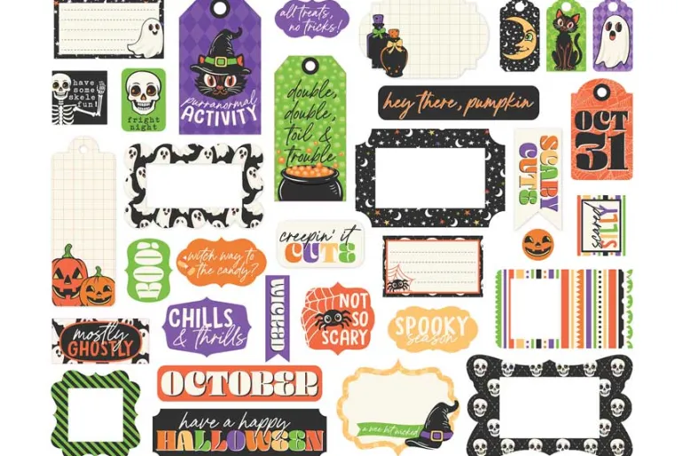 Halloween Parade Embossed Ghosts Die