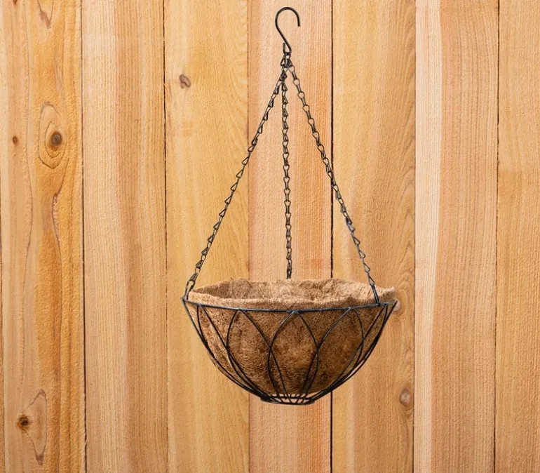 Hanging Wire Basket with Coco Liner – 12-inch