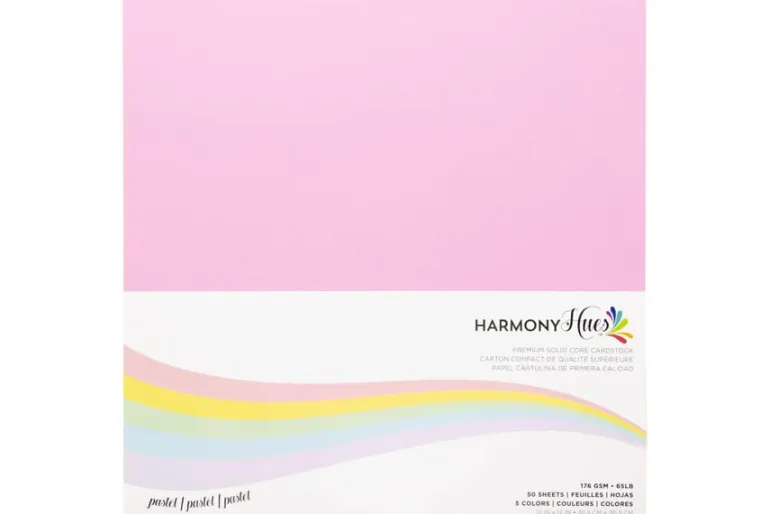 Harmony Hues Cardstock Pack – 12×12 – Pastel