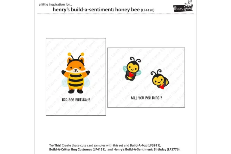 Henry’s Build A Sentiments Honey Bee Stamp Set