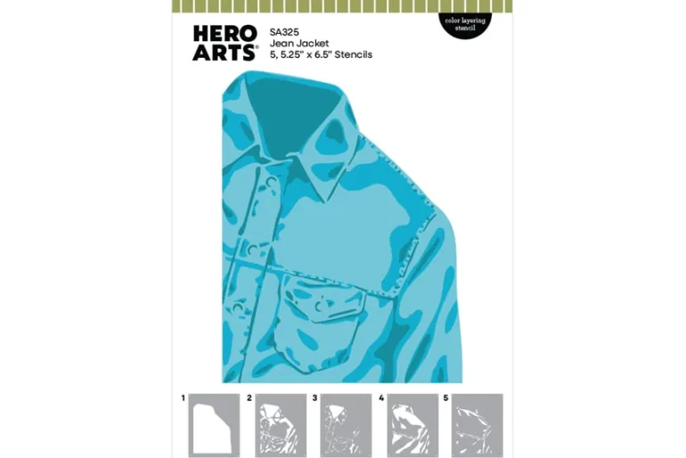 Hero Arts Jean Jacket Layering Stencil Set